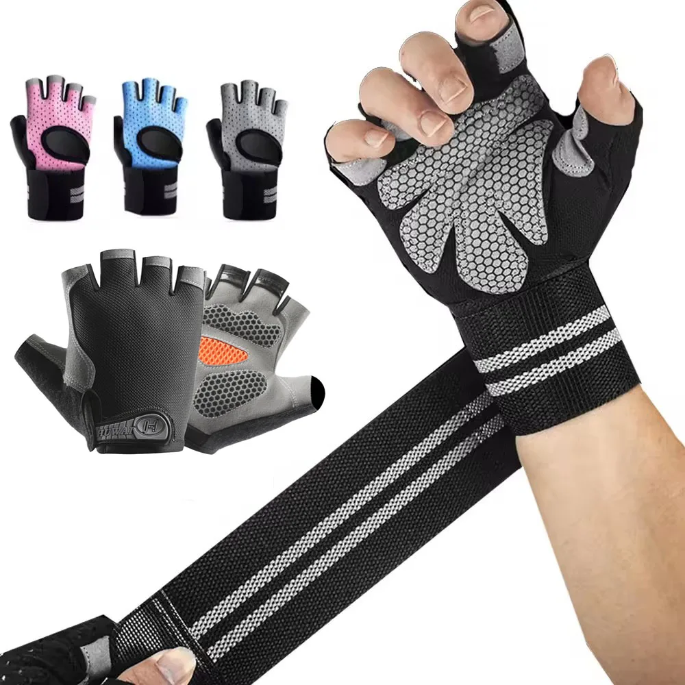 Crossfit Training Gear - 1 Paar Halbfinger-Gymnastik-Fitnesshandschuhe für Männer und