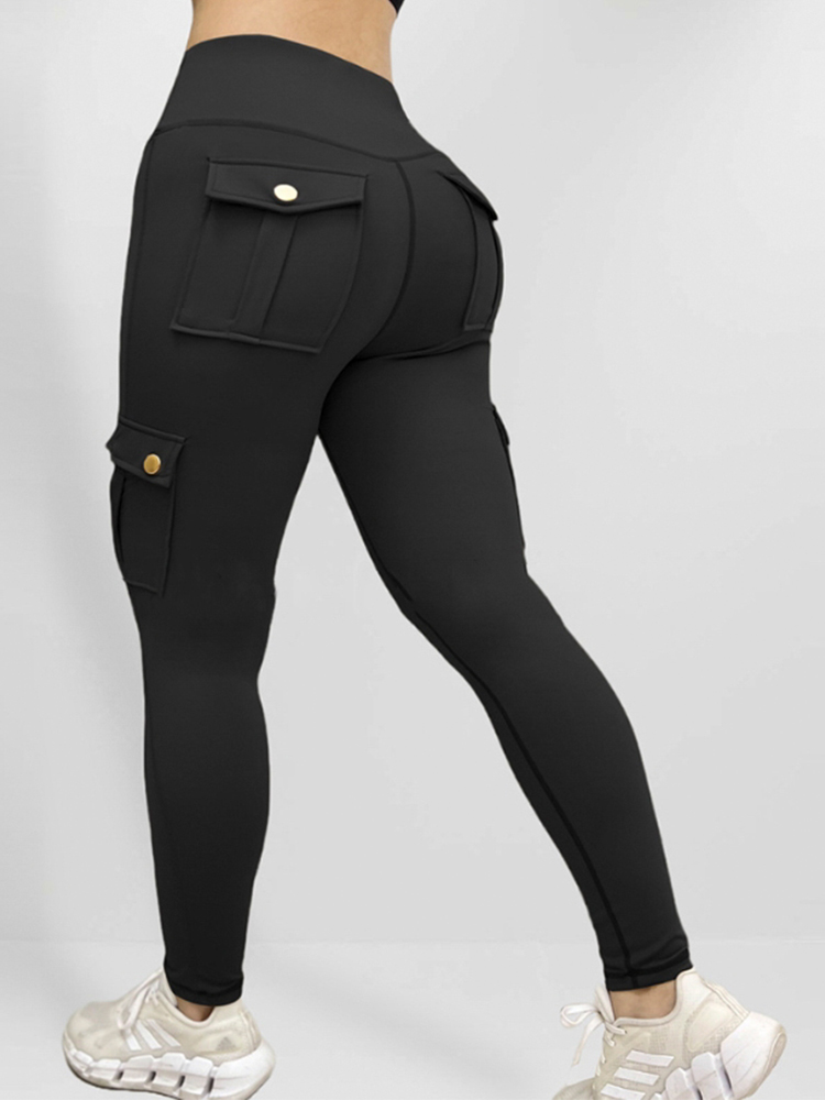 Crossfit Lifting - Plus Size Damen-Po-Lift-Leggings mit Pattentaschen, Damen-Workout-Leggings